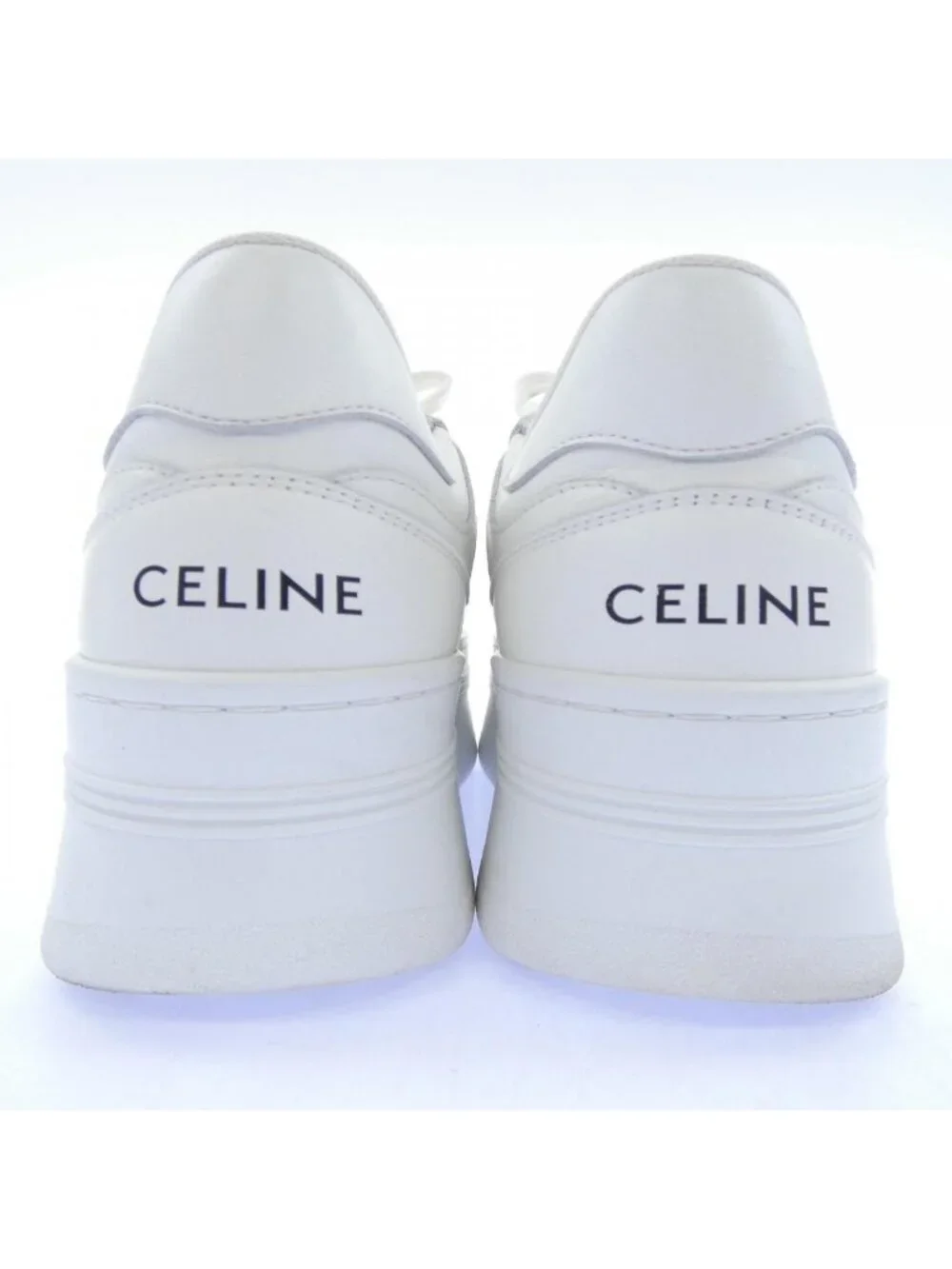 Celine Triomphe Block Wedge Sneakers with Patch